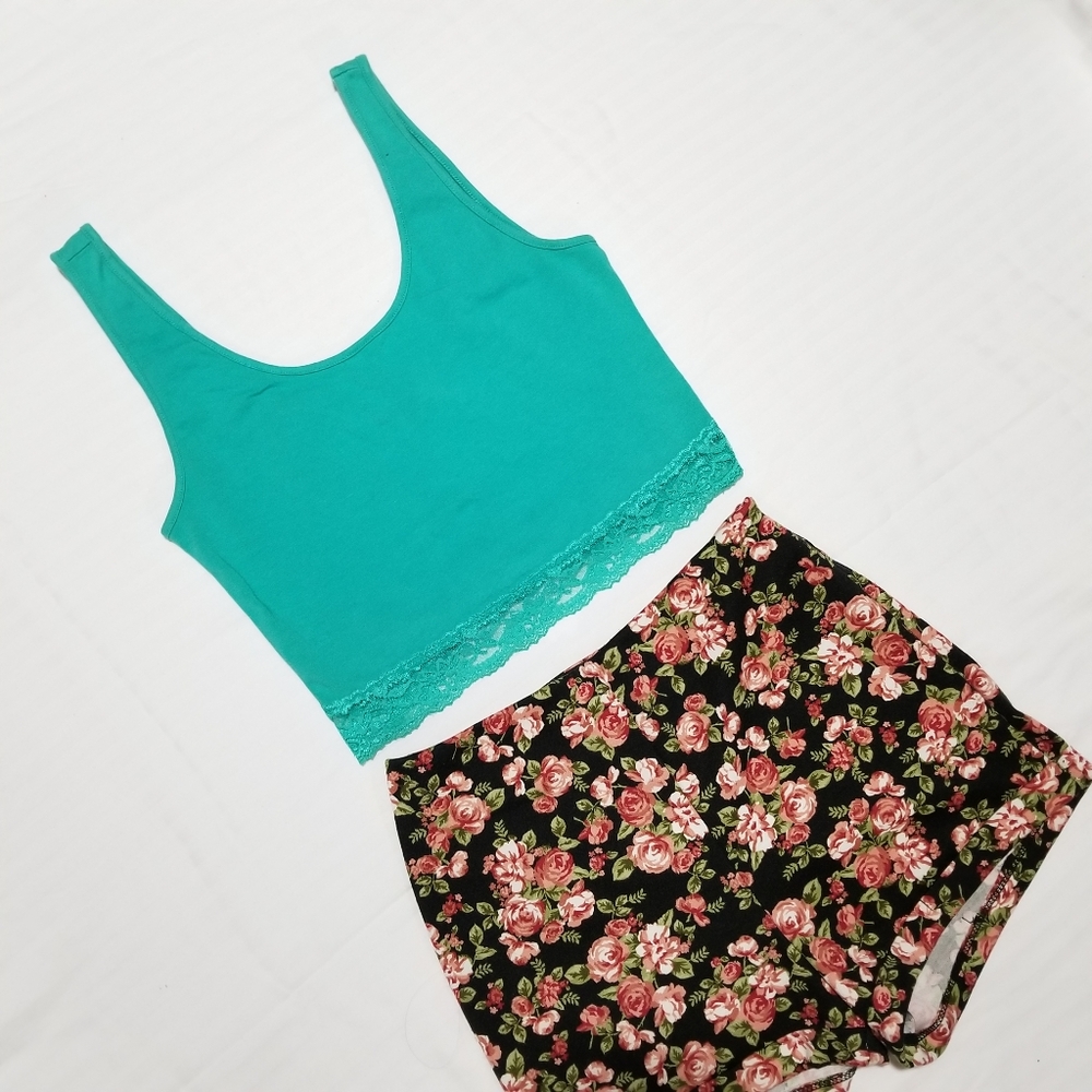 💚💙Teal Crop Top